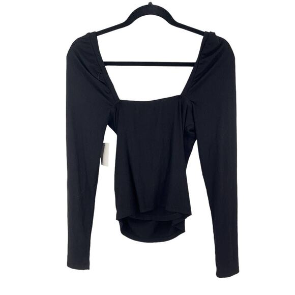 Abound top faux wrap long sleeve black Small S - Picture 4 of 4